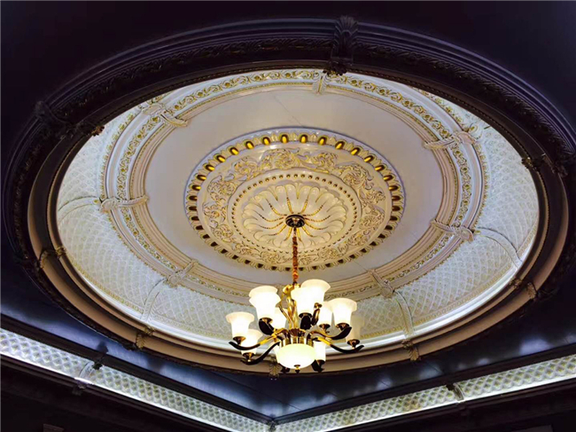 Classic Lamp Base Decorative Ceiling Medallions For Interior