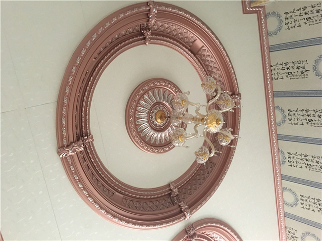 Round Shape Ceiling Ornaments Medallion Hollow Foam Ceiling Tiles