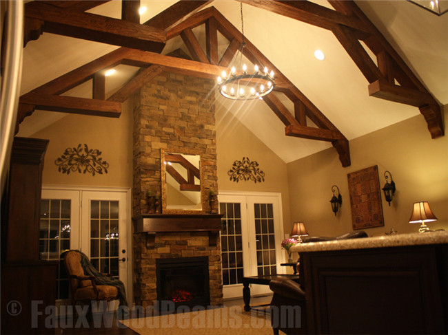 Eco Friendly Polyurethane Faux Beams Decorative Simulated Wood