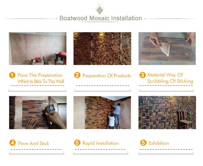 Parquet Feature Interior Wood Grain Wall Paneling Mosaic Pattern