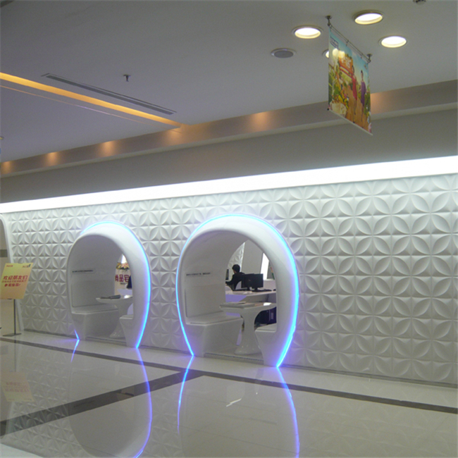 Laser Design 3D Wall Cladding Panels / Background Board Customized Shape