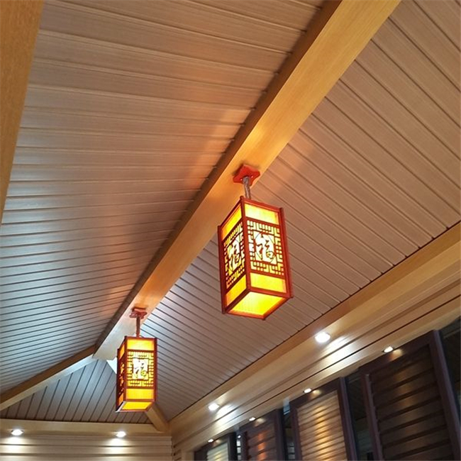 Wood Grain Color PVC Ceiling Panels , Decorative PVC ...