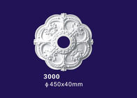 Flower Shape Polyurethane Ceiling Medallion / Lamp Medallion For Home Deco