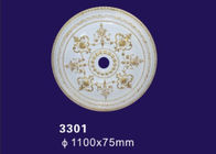 Hand Painted Color Polyurethane Ceiling Medallion With Gold Color