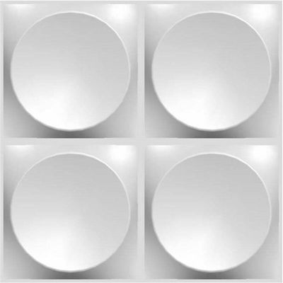 White Color 3D PVC Interior Wall Panels Home Decorative For Gypsum / Kitchen