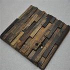 Boat Wood Mosaic Wall Panels , 3D Ceiling Tiles For Hotel Decoration