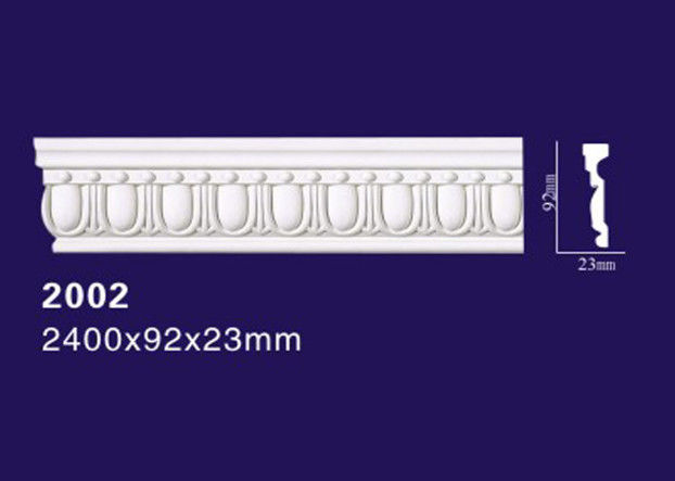 Carved Design Polyurethane Flexible Cornice Moulding From Home Decoration