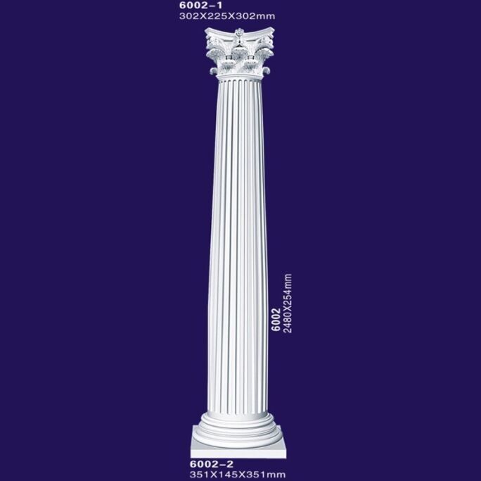 Round Shape Polyurethane Decorative Roman Columns For House Villa Hotel