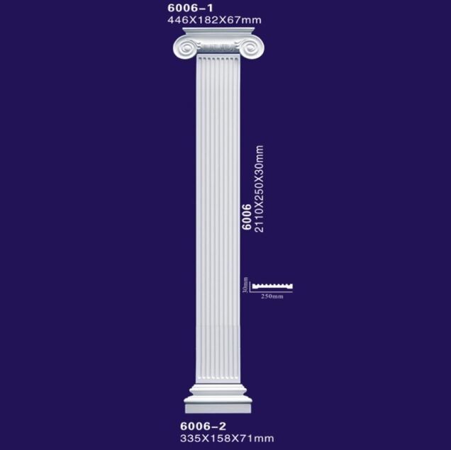 Marble Design Polyurethane Columns , Plaster Roman Columns / Gypsum Columns