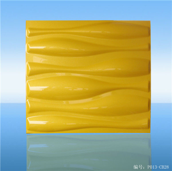 Bamboo Fiber 3D PVC Wall Panels , PVC Paintable 3D Wall Panel Tiles For Living Room