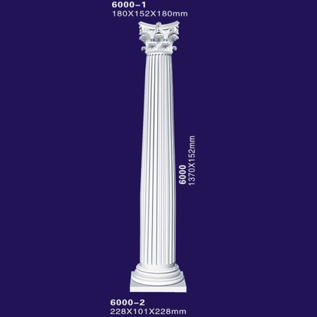 Easy To Install Polyurethane Columns , Various Color Interior ...