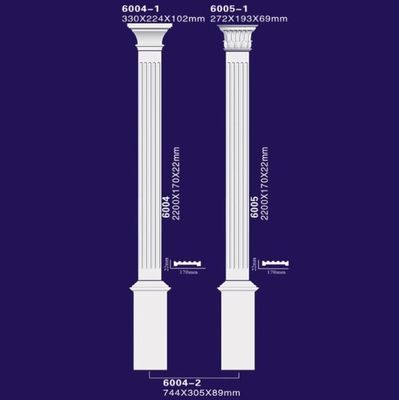 Marble Decorative Polyurethane Roman Column , Classic Style Pu Roman Pilaster